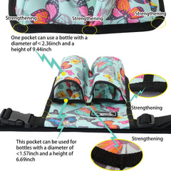 Back zipper pocket on YOURUIMEI massage bottle bag for keys and small tools