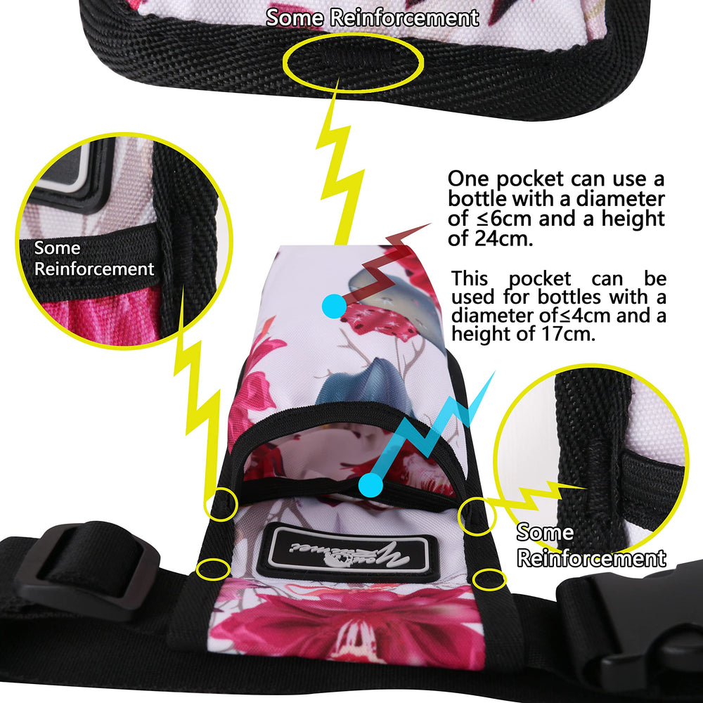 YOURUIMEI massage bottle bag large pocket fits tall bottles