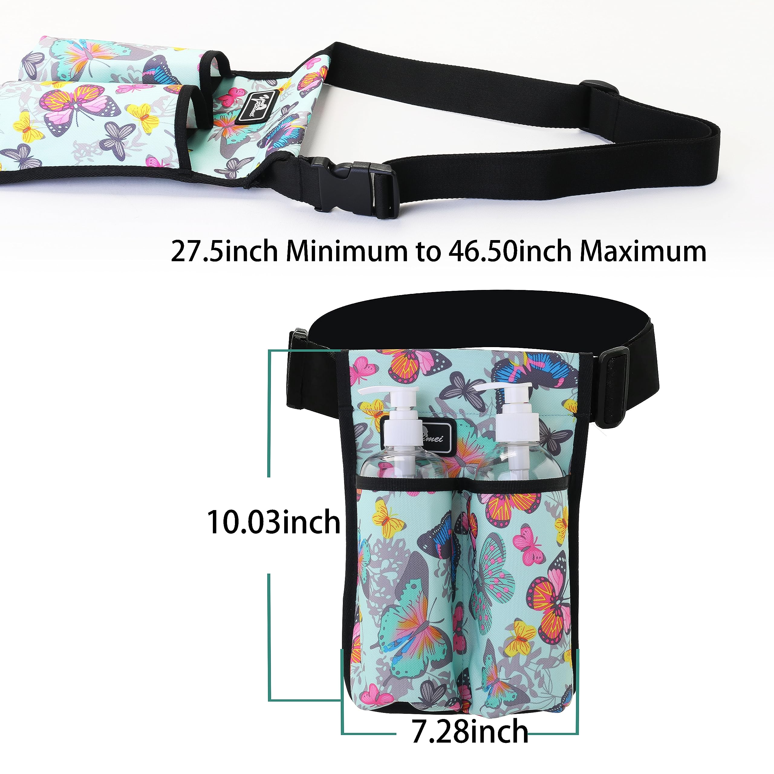 Large pockets on YOURUIMEI massage bottle bag fit bottles up to 2.36 inches in diameter