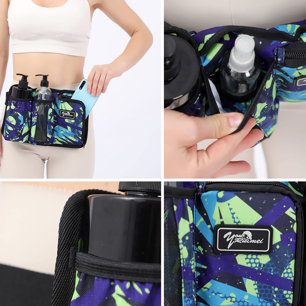 YOURUIMEI Massage Bottle Bag material close-up shows durable fabric.
