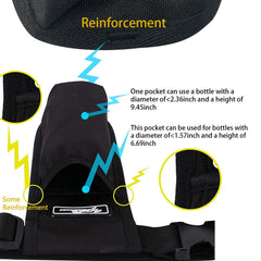 YOURUIMEI Massage Bottle Bag side-pocket view keeps large bottles secure.