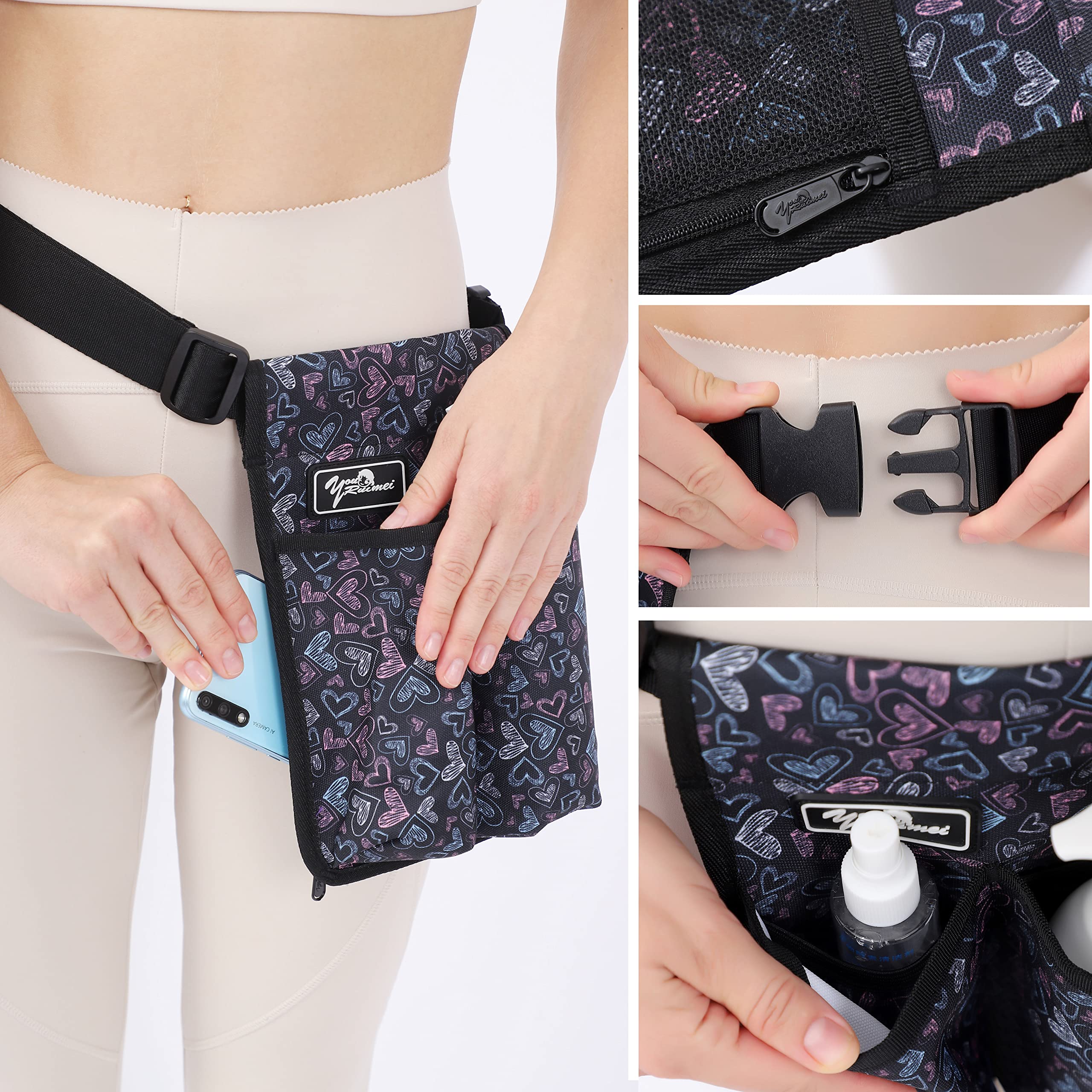 Adjustable cotton straps fit a wide range of waists during treatments.