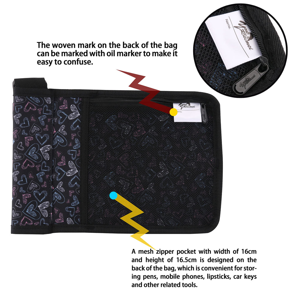 YOURUIMEI bag back zipper pocket stores keys, phones, and tools securely.