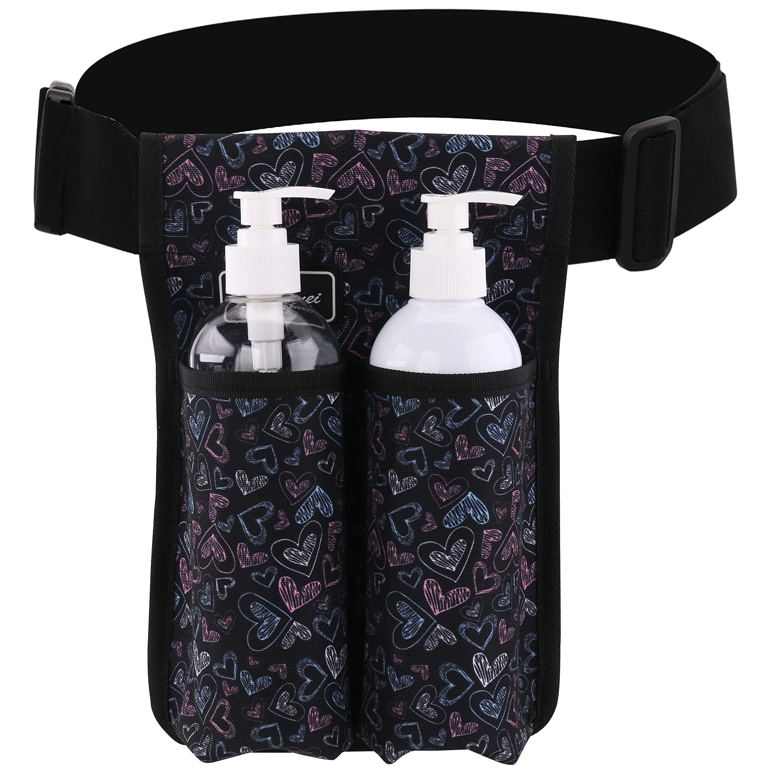 YOURUIMEI Massage Oil Bag front pockets for quick bottle access during sessions.