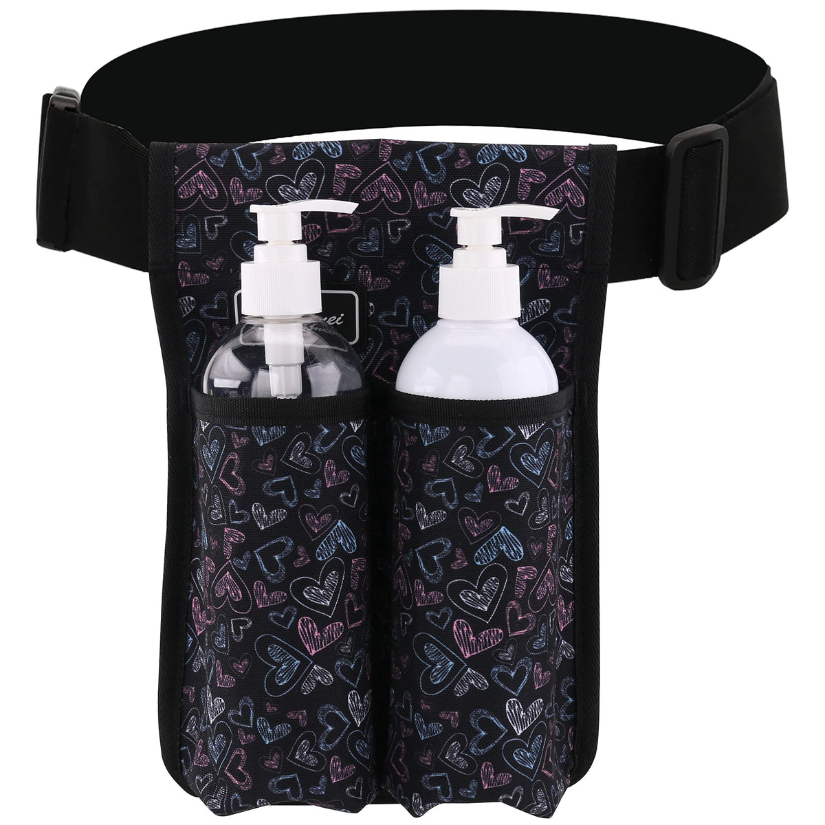 YOURUIMEI Massage Oil Bag front pockets for quick bottle access during sessions.