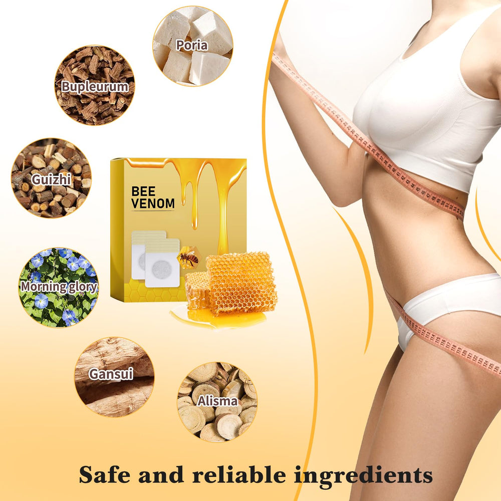 YOUSHEME Bee Venom Patches applied to the area for targeted skin care.