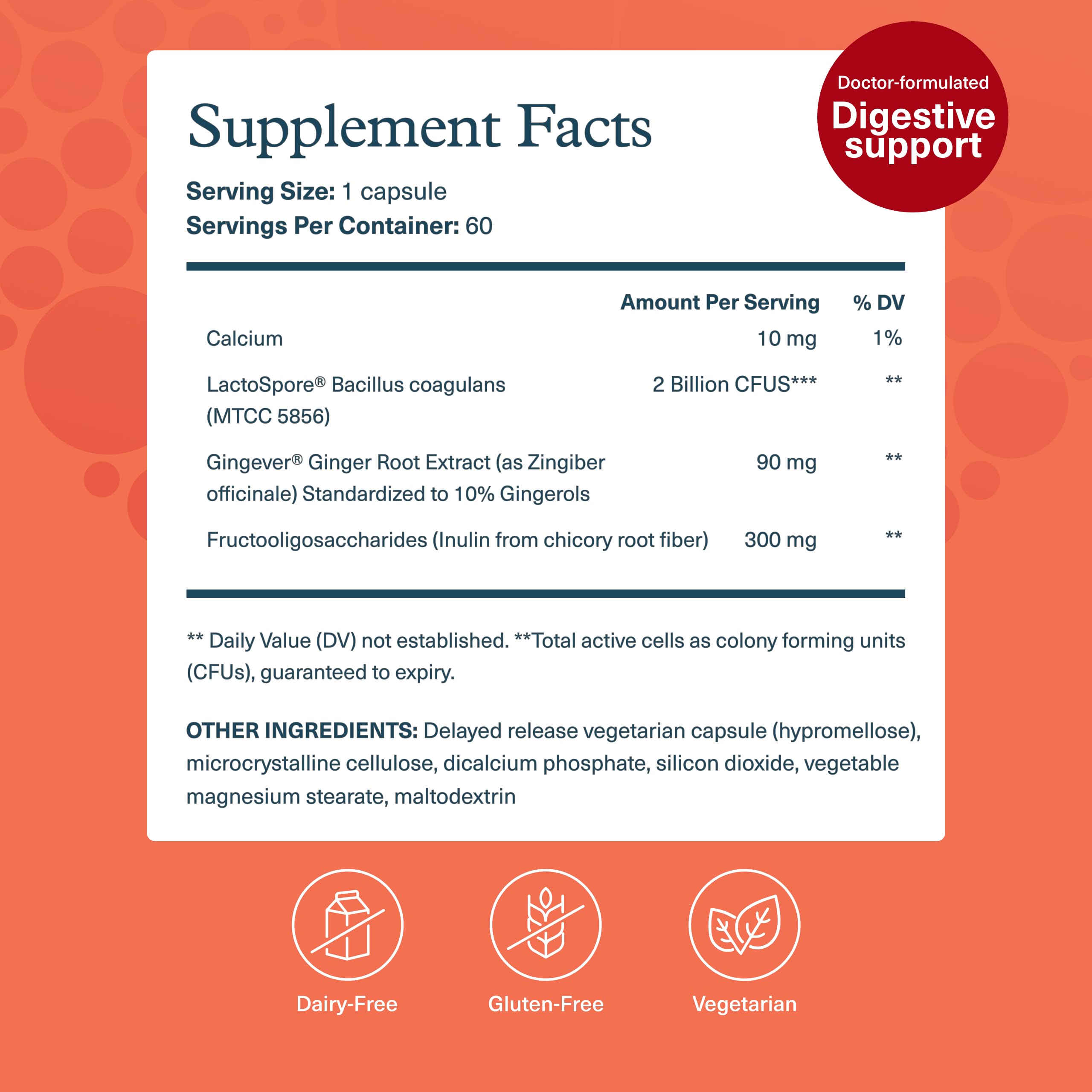 Youtheory 2X Action Probiotic capsules shown as easy to swallow vegetarian pills