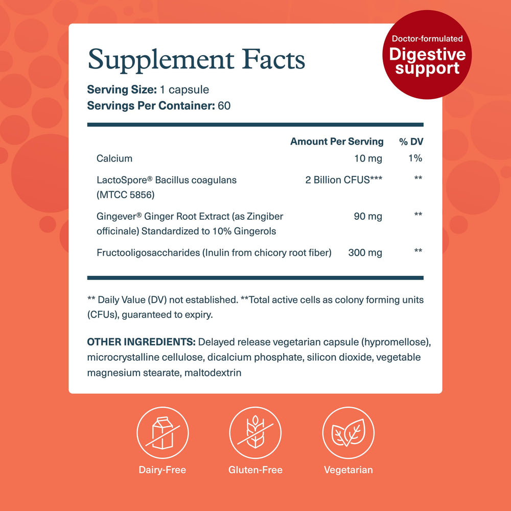 Youtheory 2X Action Probiotic capsules shown as easy to swallow vegetarian pills