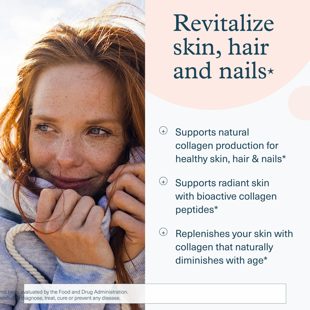 Close-up of Youtheory 6000mg tablets with hydrolyzed collagen peptides