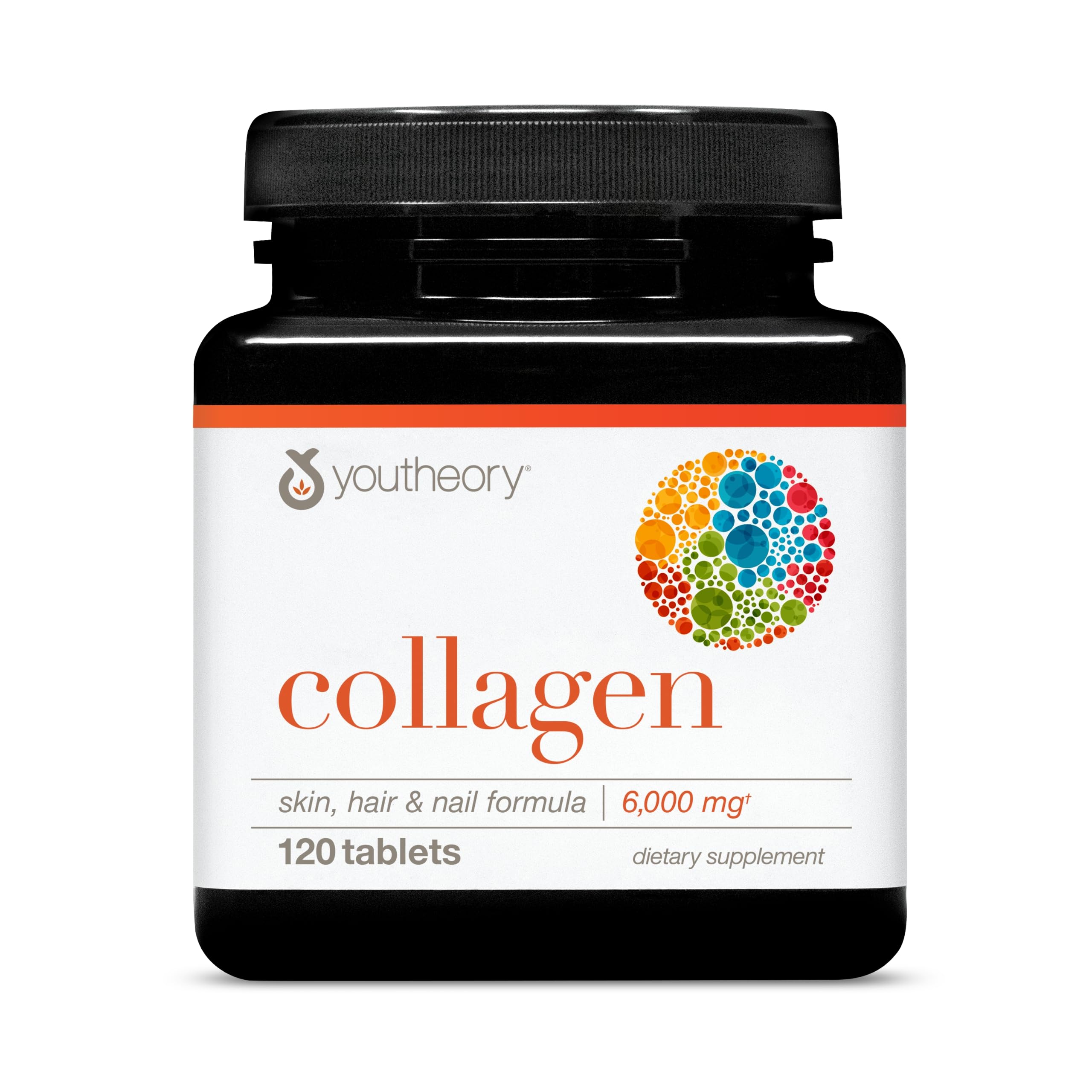 Youtheory Advanced Collagen bottle pouring for joint support and healthy aging.
