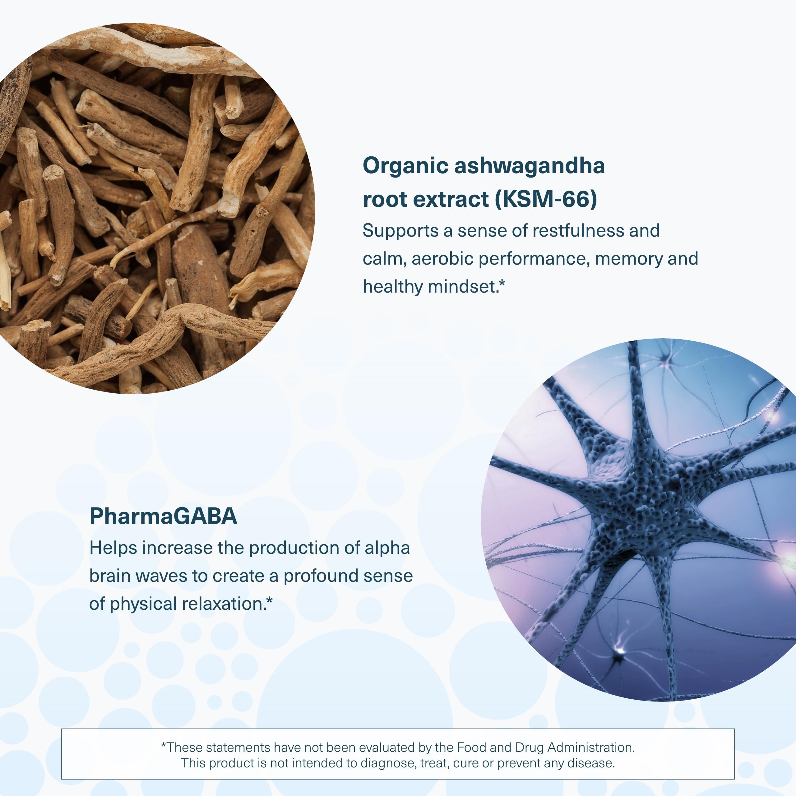 Youtheory Ashwagandha + GABA capsules on a clean surface for daily use.