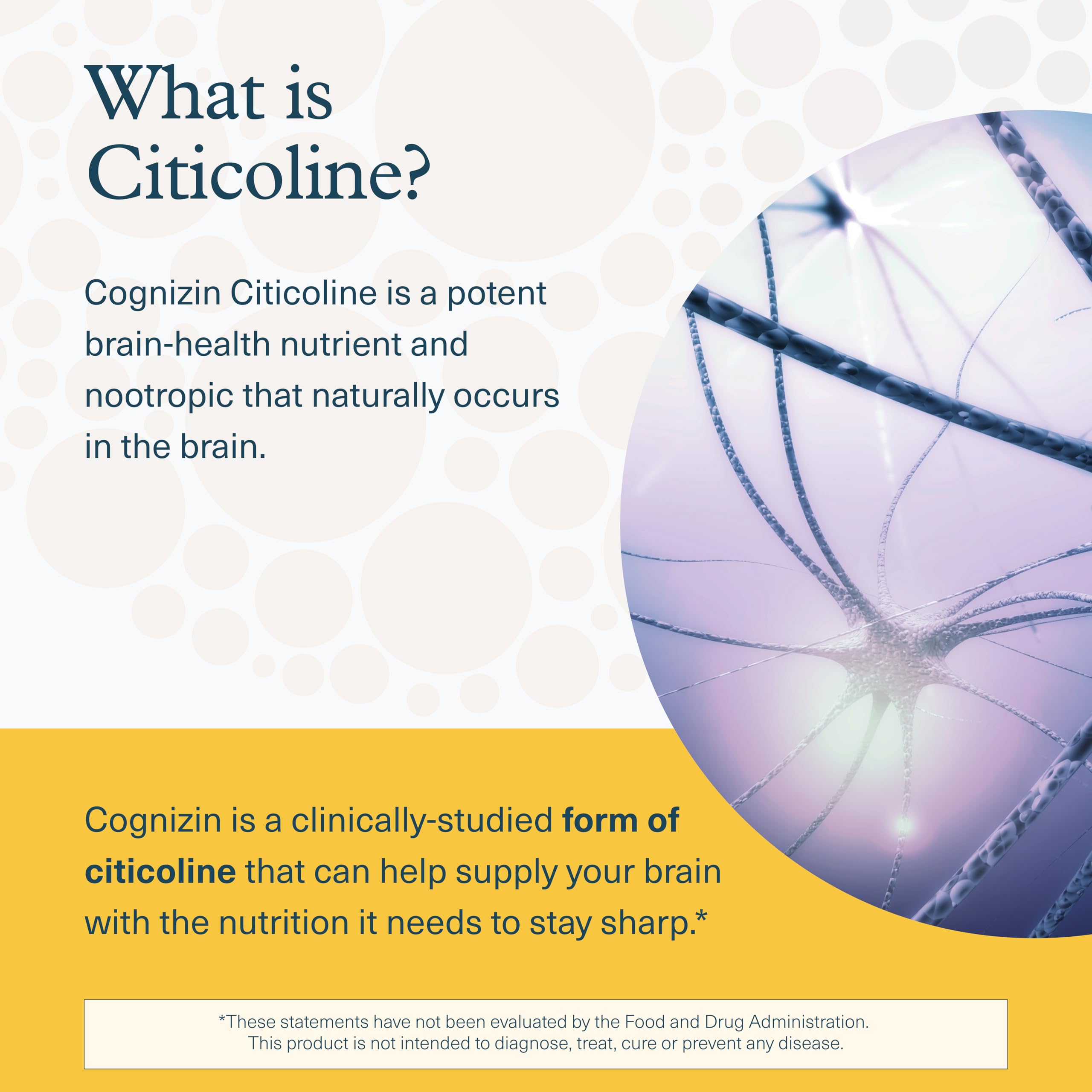 Youtheory Cognizin label highlights clinically studied focus support