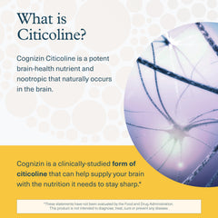 Youtheory Cognizin label highlights clinically studied focus support