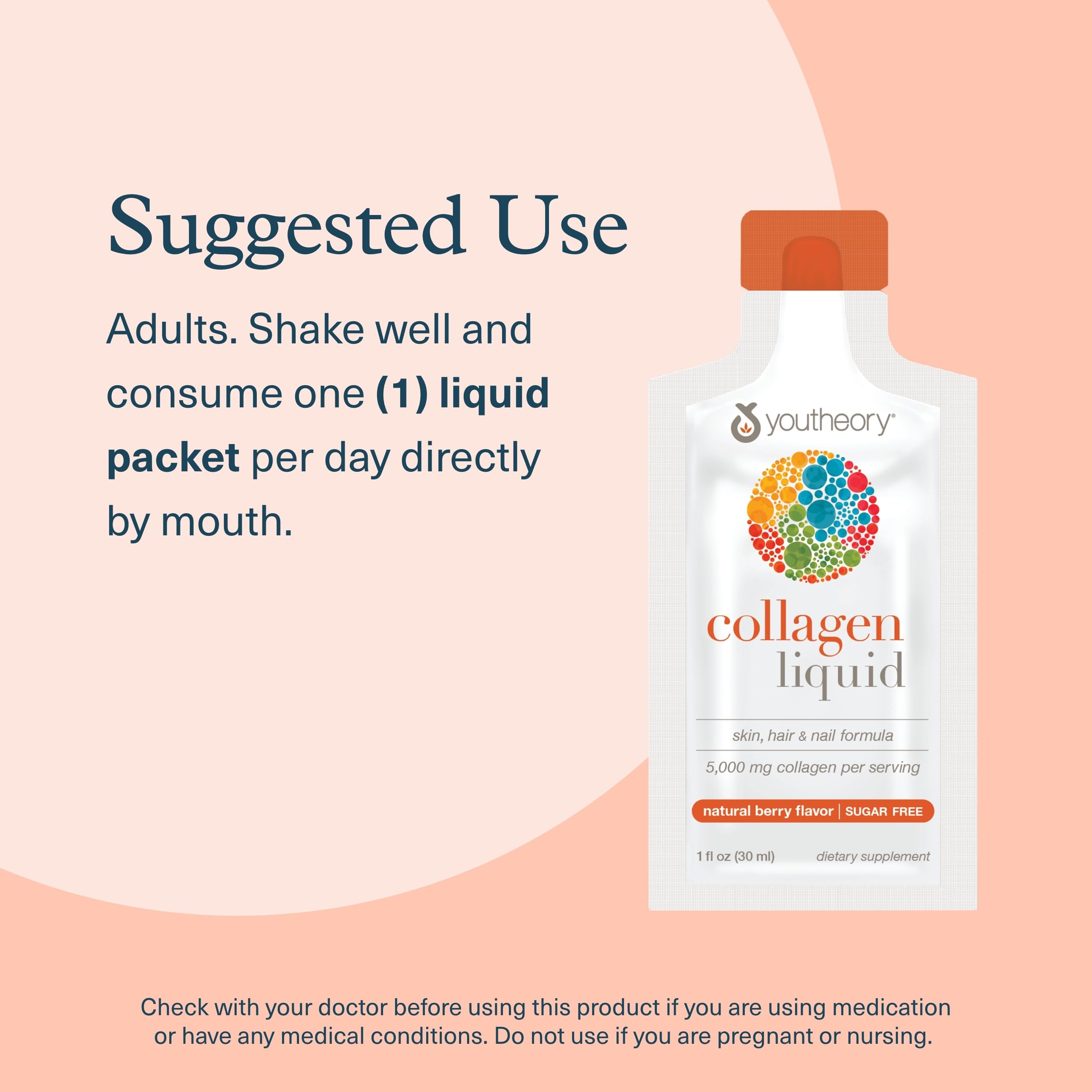 Youtheory Collagen Liquid on-the-go setup for daily wellness.