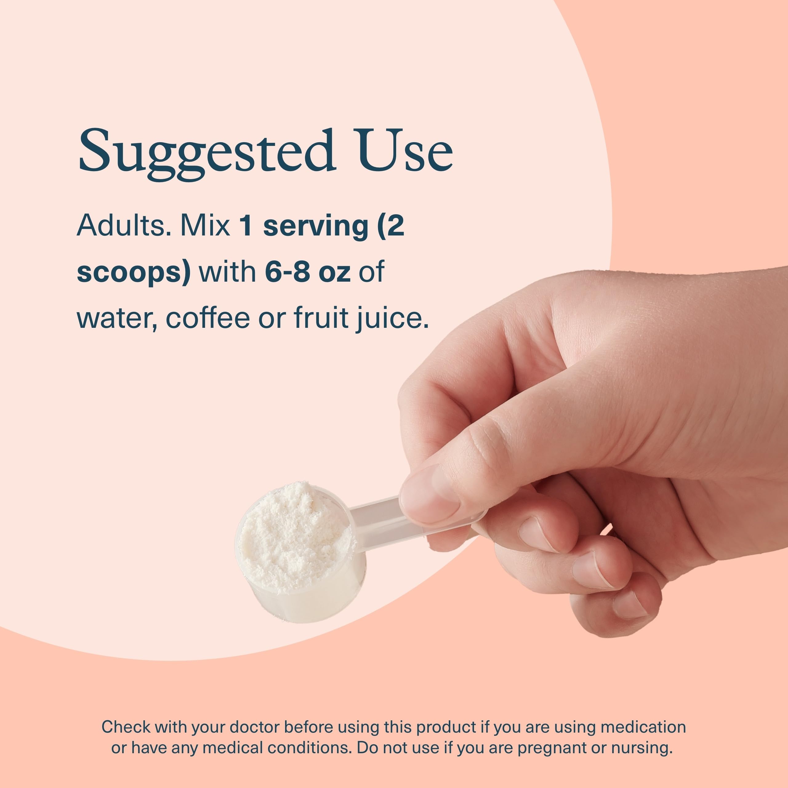 Collagen powder added to a smoothie for a nutritious boost