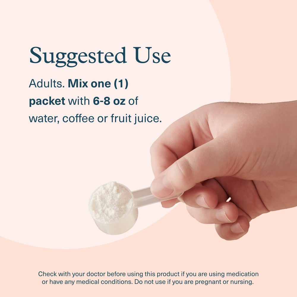 Youtheory Collagen Powder Vanilla bottle label highlighting Vitamin C