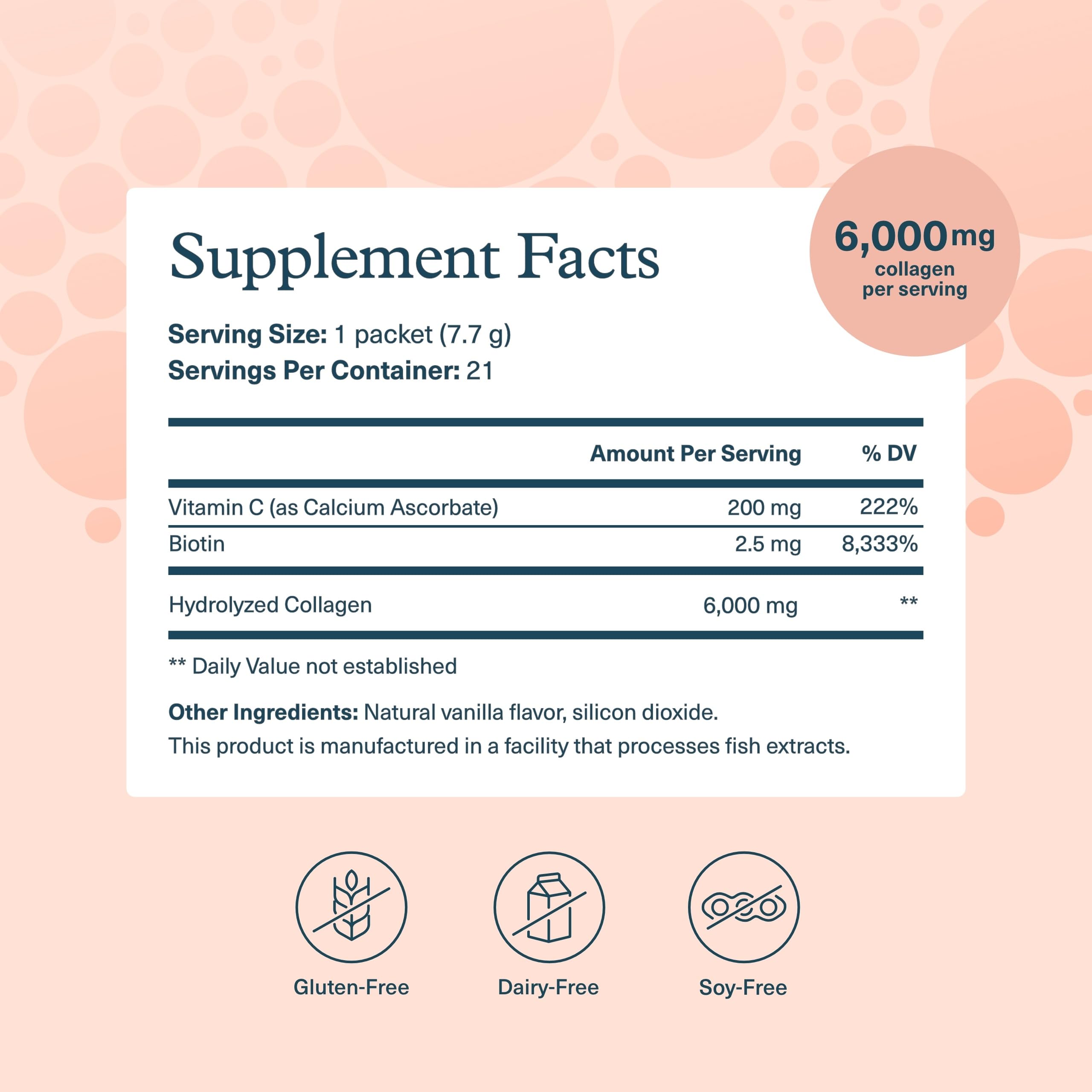 Youtheory Collagen Powder Vanilla sachets ready for on-the-go use