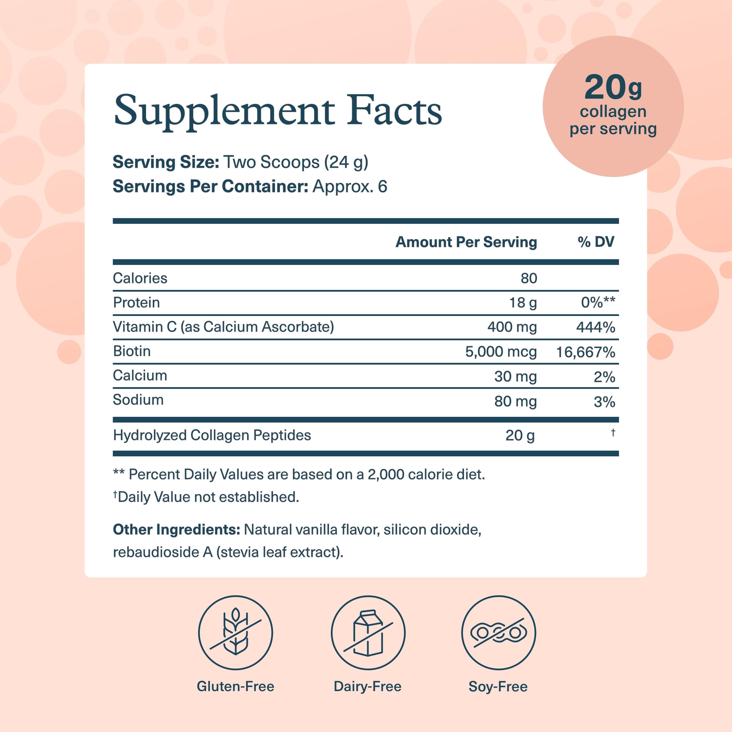 Youtheory Collagen Powder Vanilla Scoop facilitates easy daily mixing into drinks.