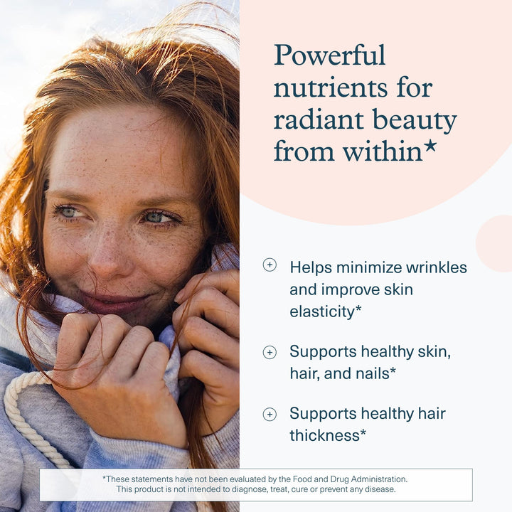 Close-up of tablets showing the collagen supplement with vitamins for daily use.