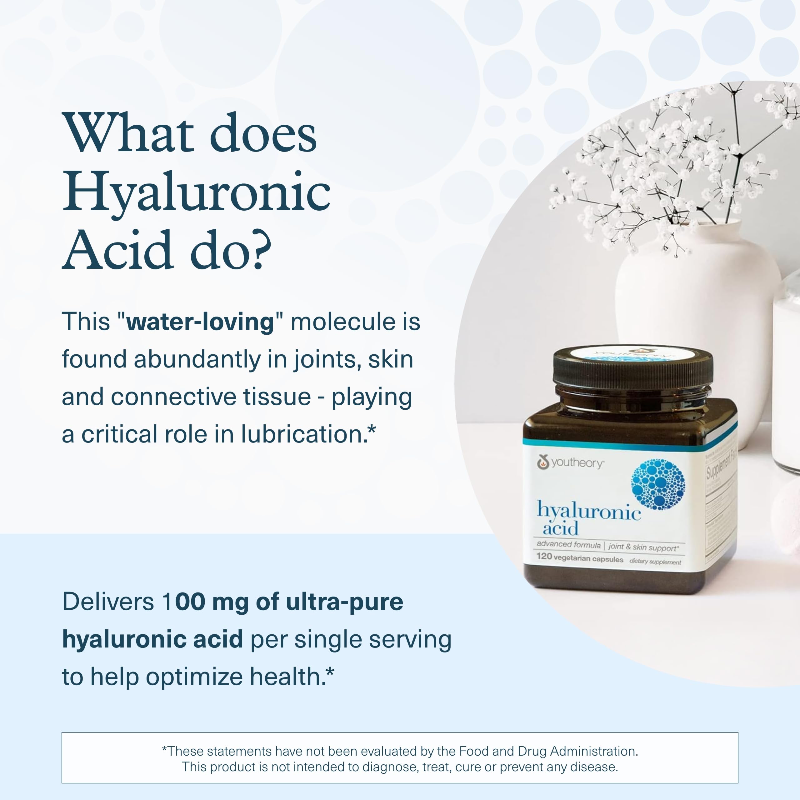 Youtheory Hyaluronic Acid Advanced with Boswellia supports joint care