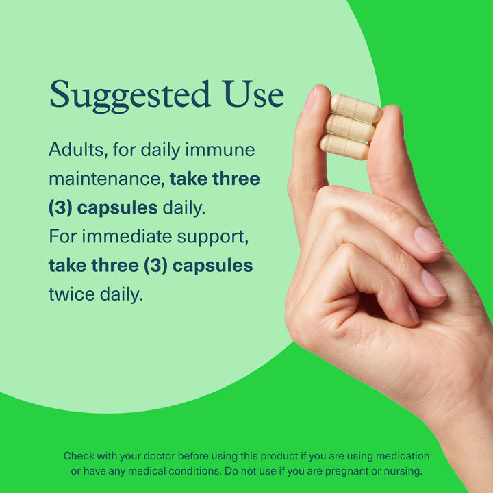 Composition en capsules de Youtheory Immunité Plus avec champignons.