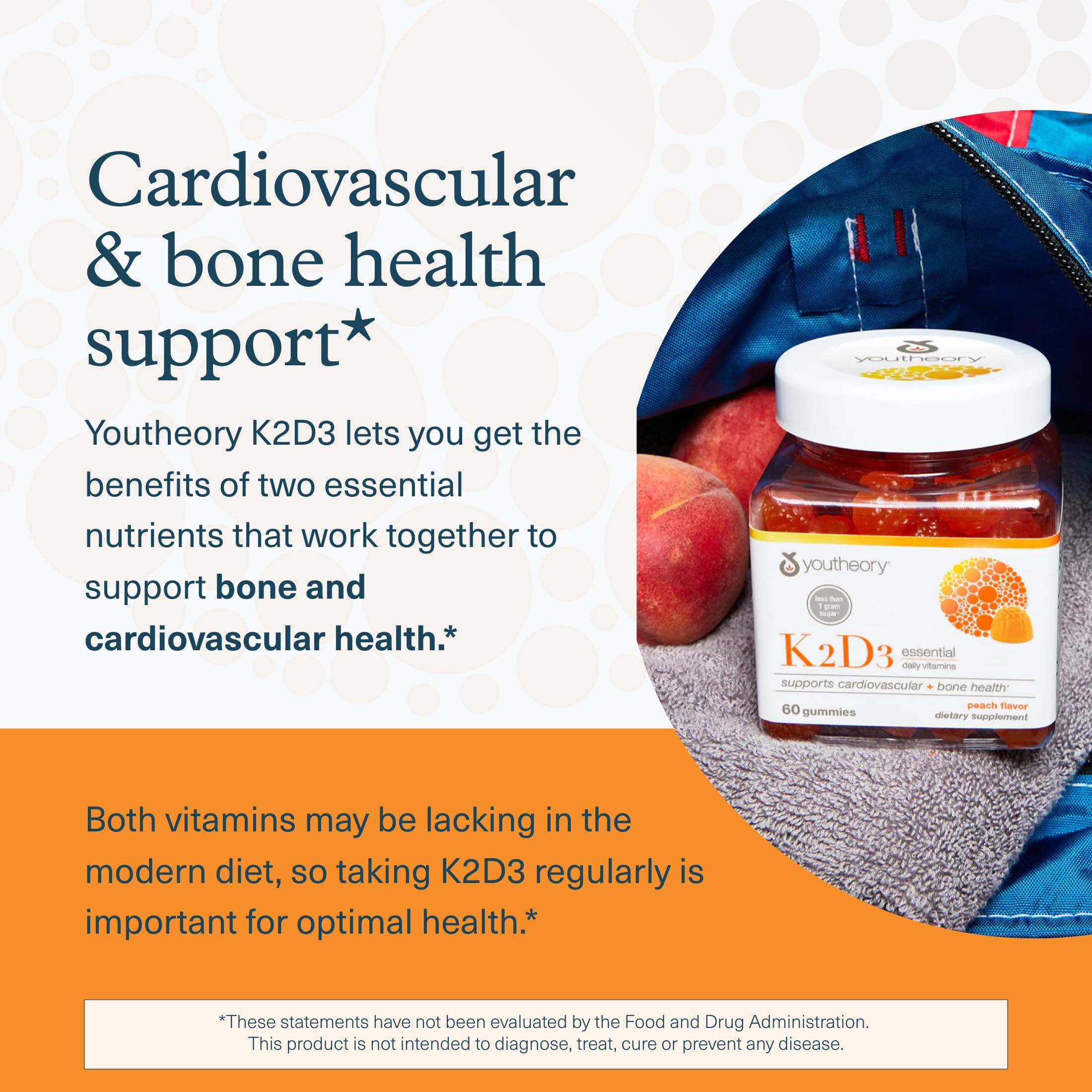 Etiqueta vegetariana de Youtheory K2D3 para dietas.