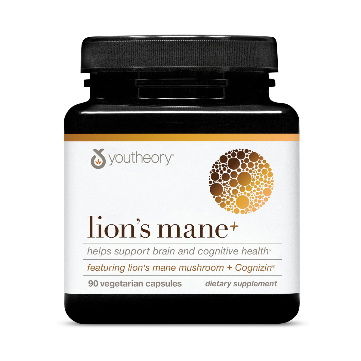Youtheory Lion's Mane+ capsule bottle ready for daily cognitive support