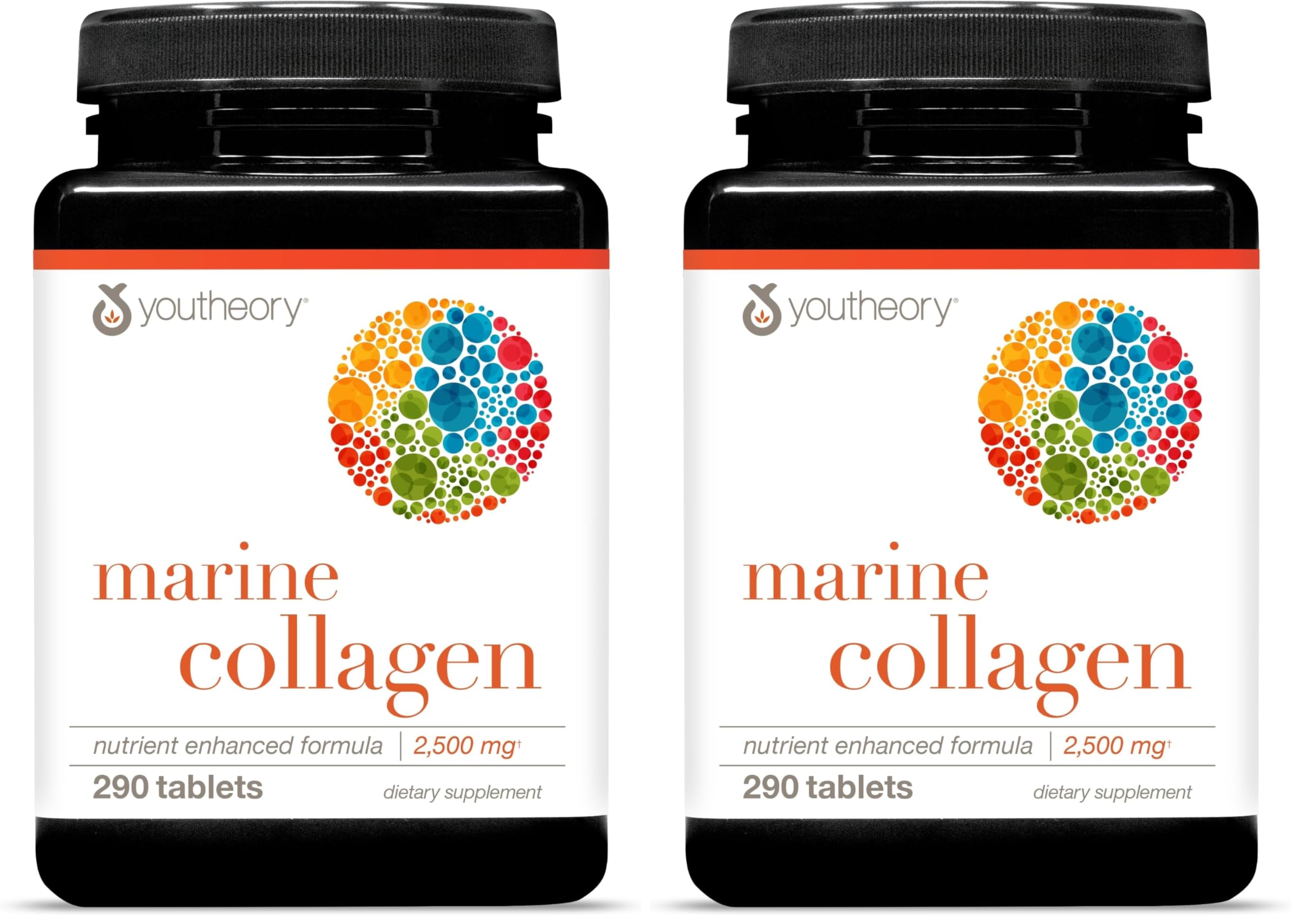 Youtheory Marine Collagen bottle front showing the full label and product name