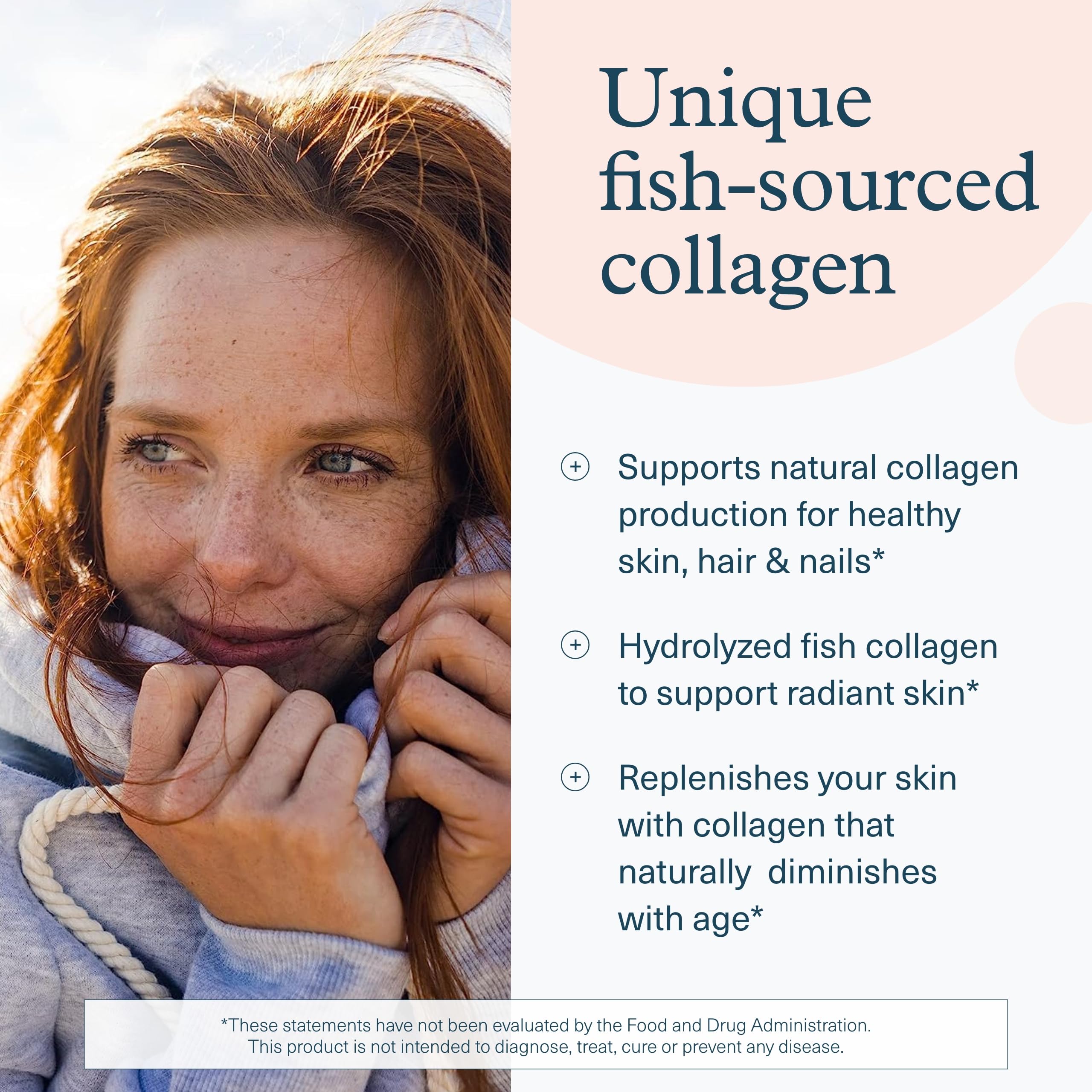 Youtheory Marine Collagen label detail with vitamins A, C and E.