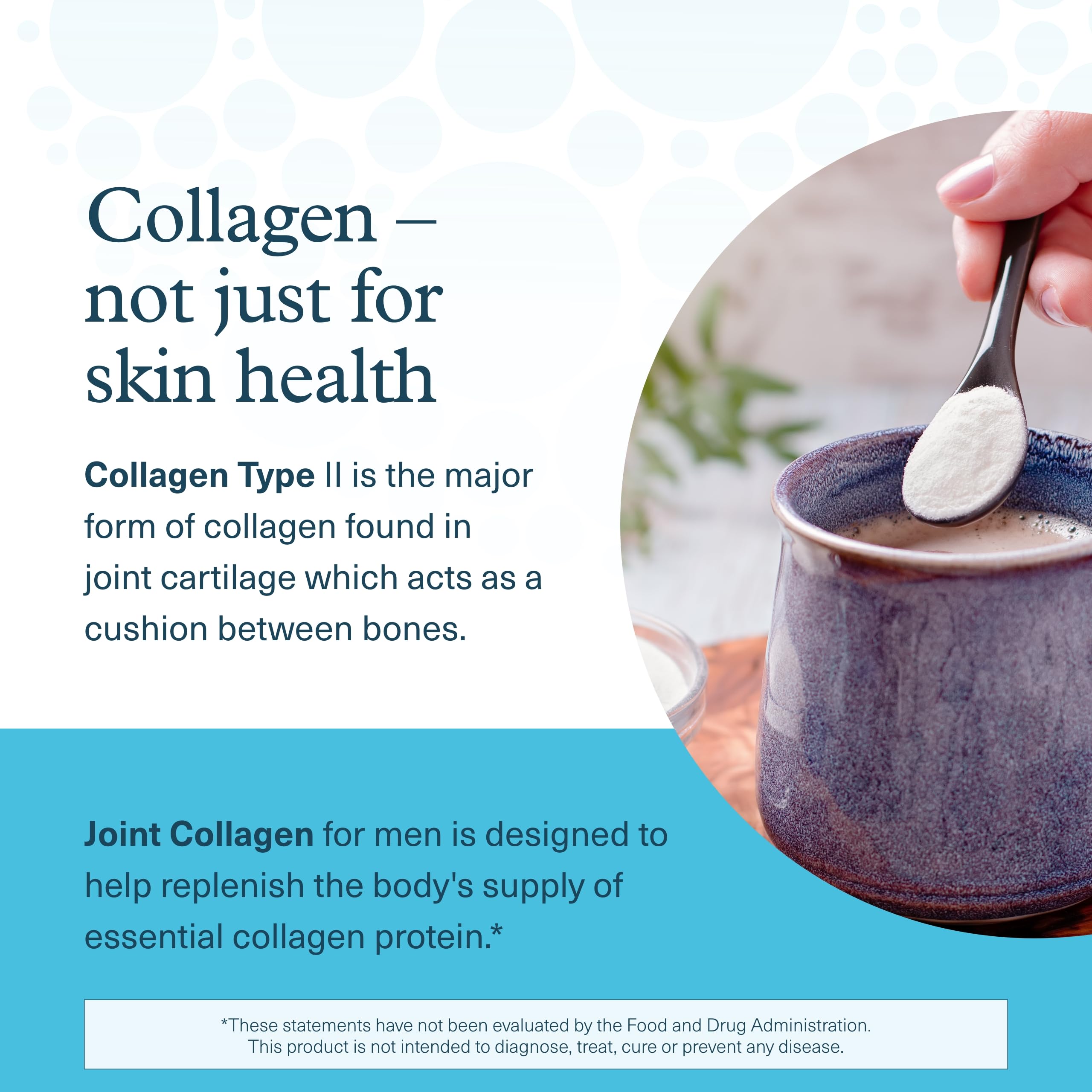Youtheory Men's Joint Collagen amino-acids graphic indicating bioavailability
