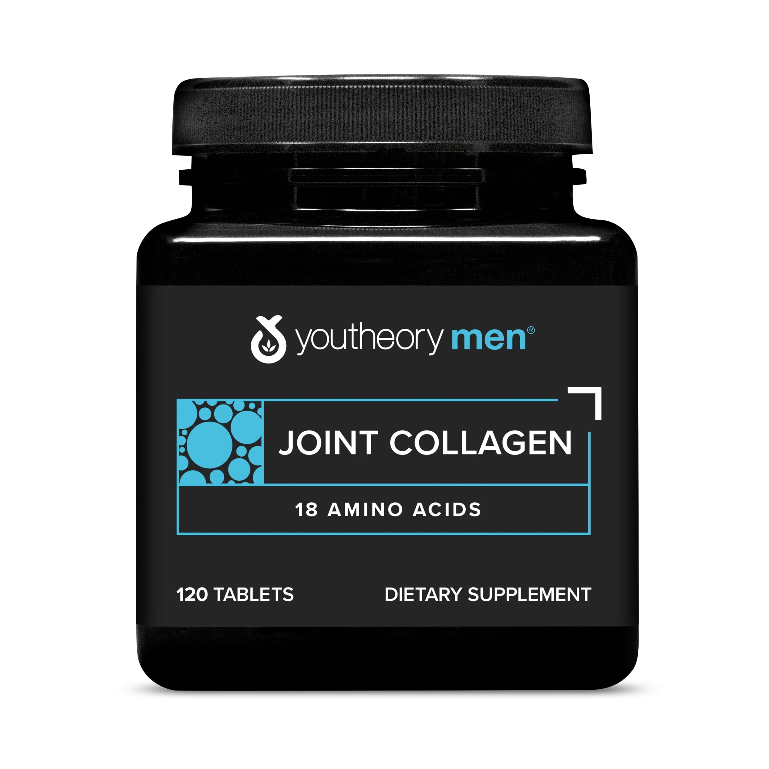 Youtheory Men's Joint Collagen bottle-front view supports daily joint health