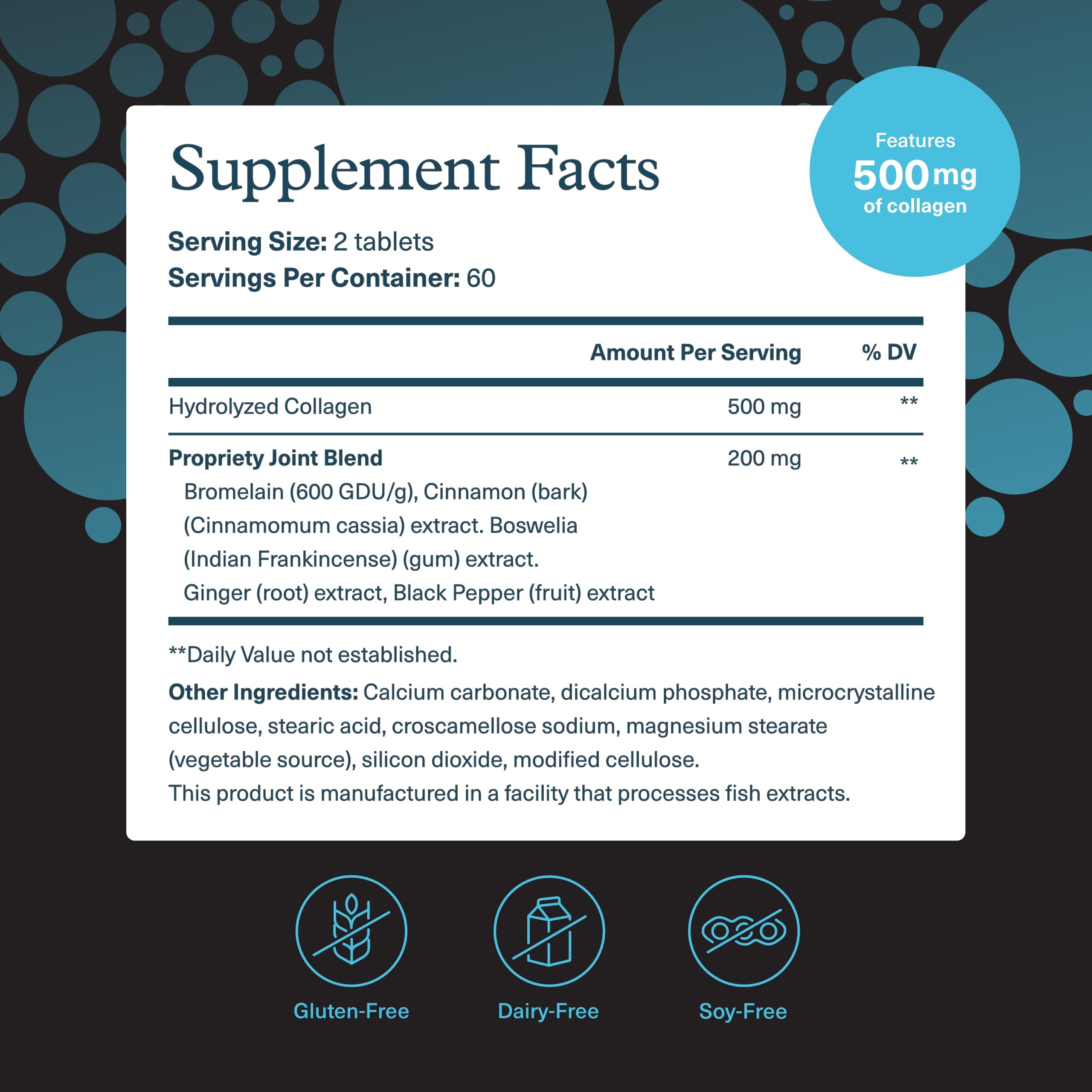 Youtheory Men's Joint Collagen bottle label close-up highlighting ingredients