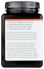 Youtheory nutrition facts panel with allergen details.