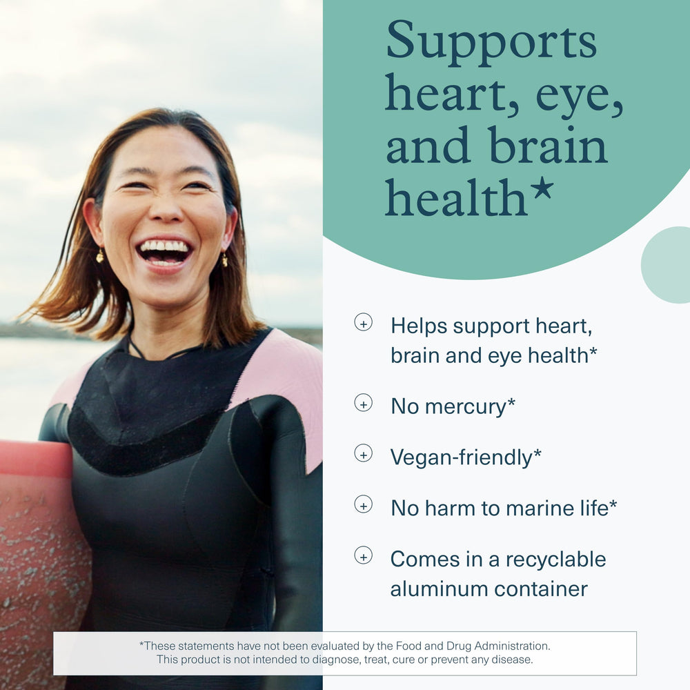 Youtheory Ocean-Friendly Omega softgels arranged for daily intake