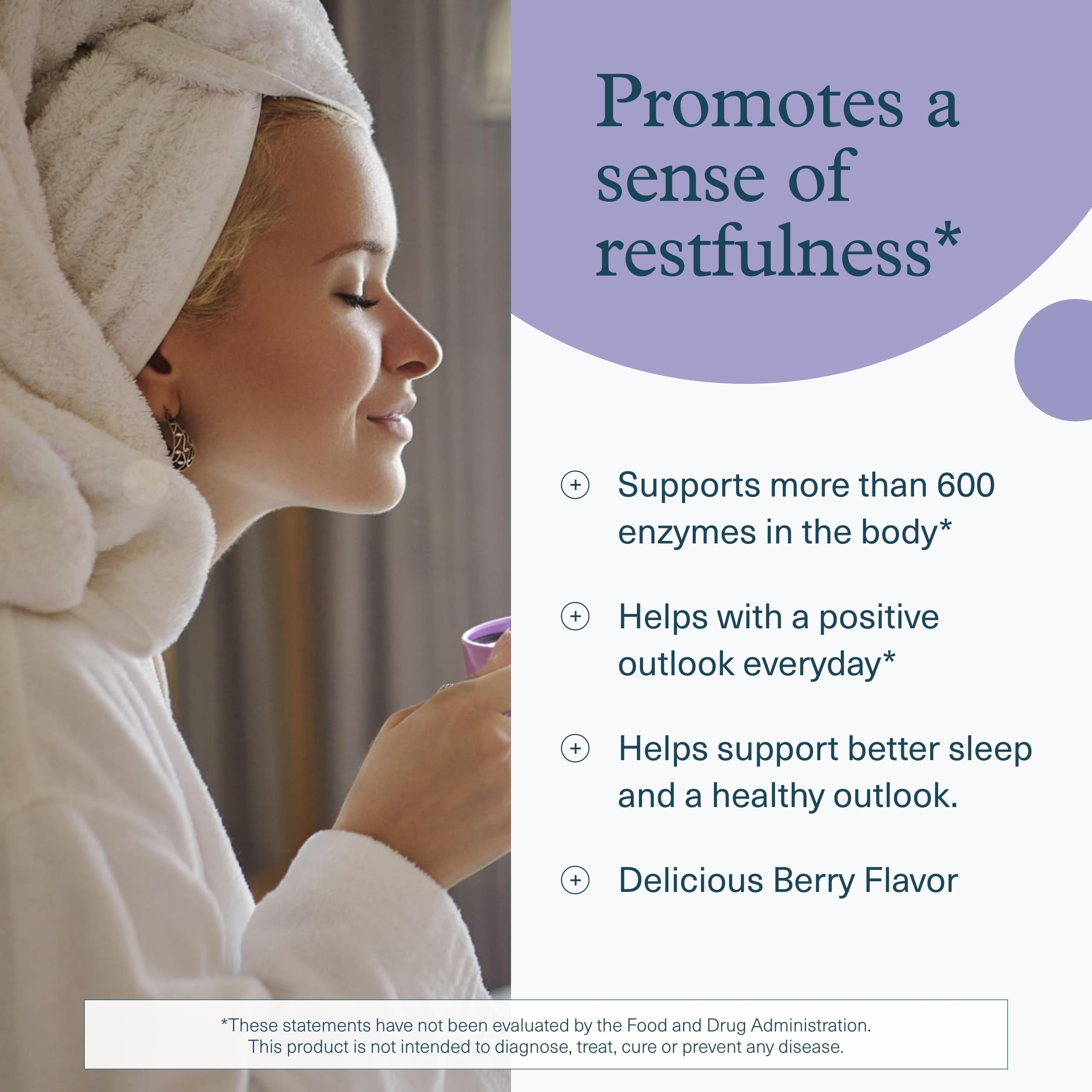 Effervescent mix dissolving in water for easy daily intake with Youtheory Relax