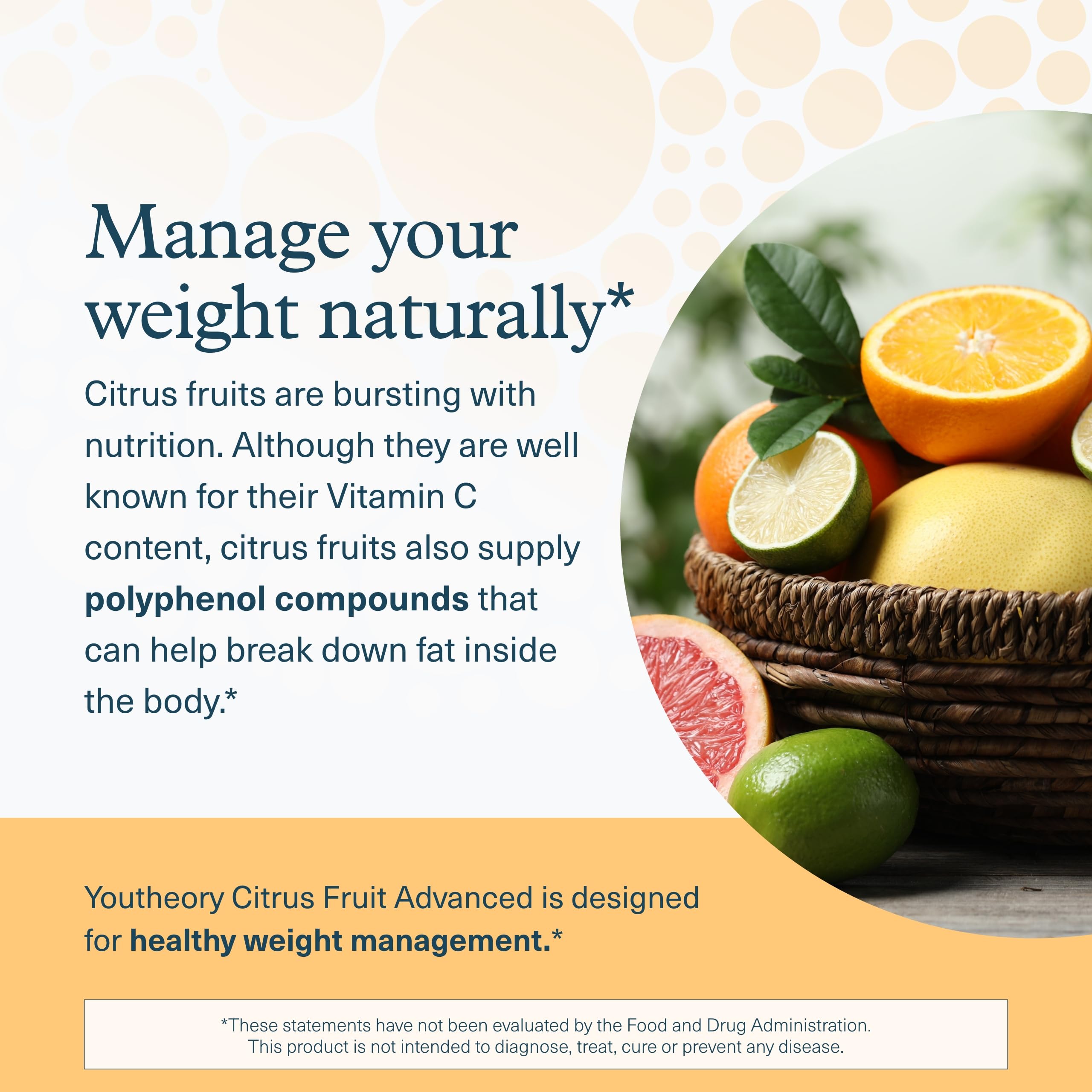 Polyphenol-blend image conveys citrus richness for metabolic support