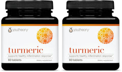 Youtheory turmeric tablets bottle for daily antioxidant support
