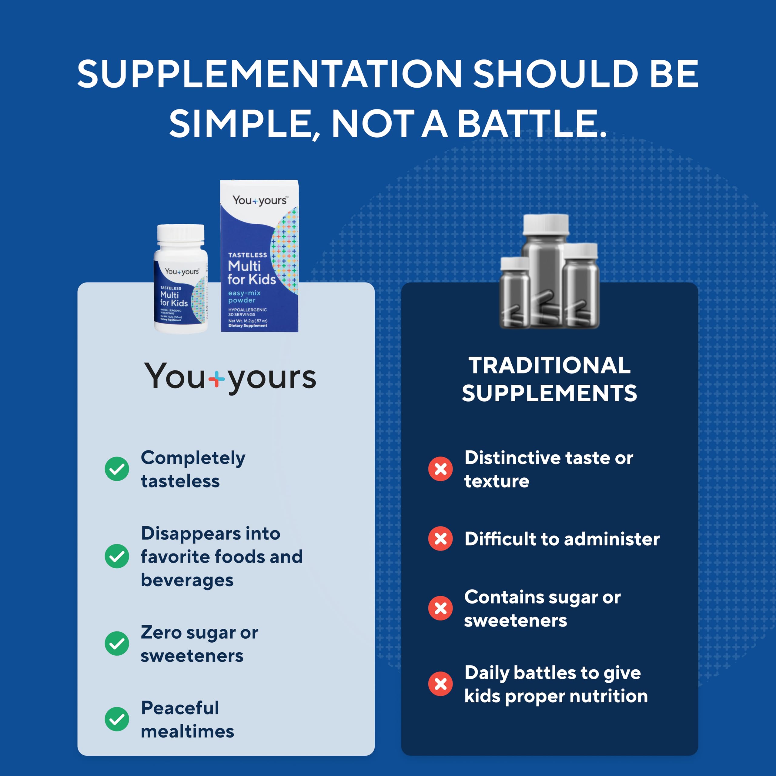 You+yours vegan non-GMO formula uses clean ingredients for cautious families