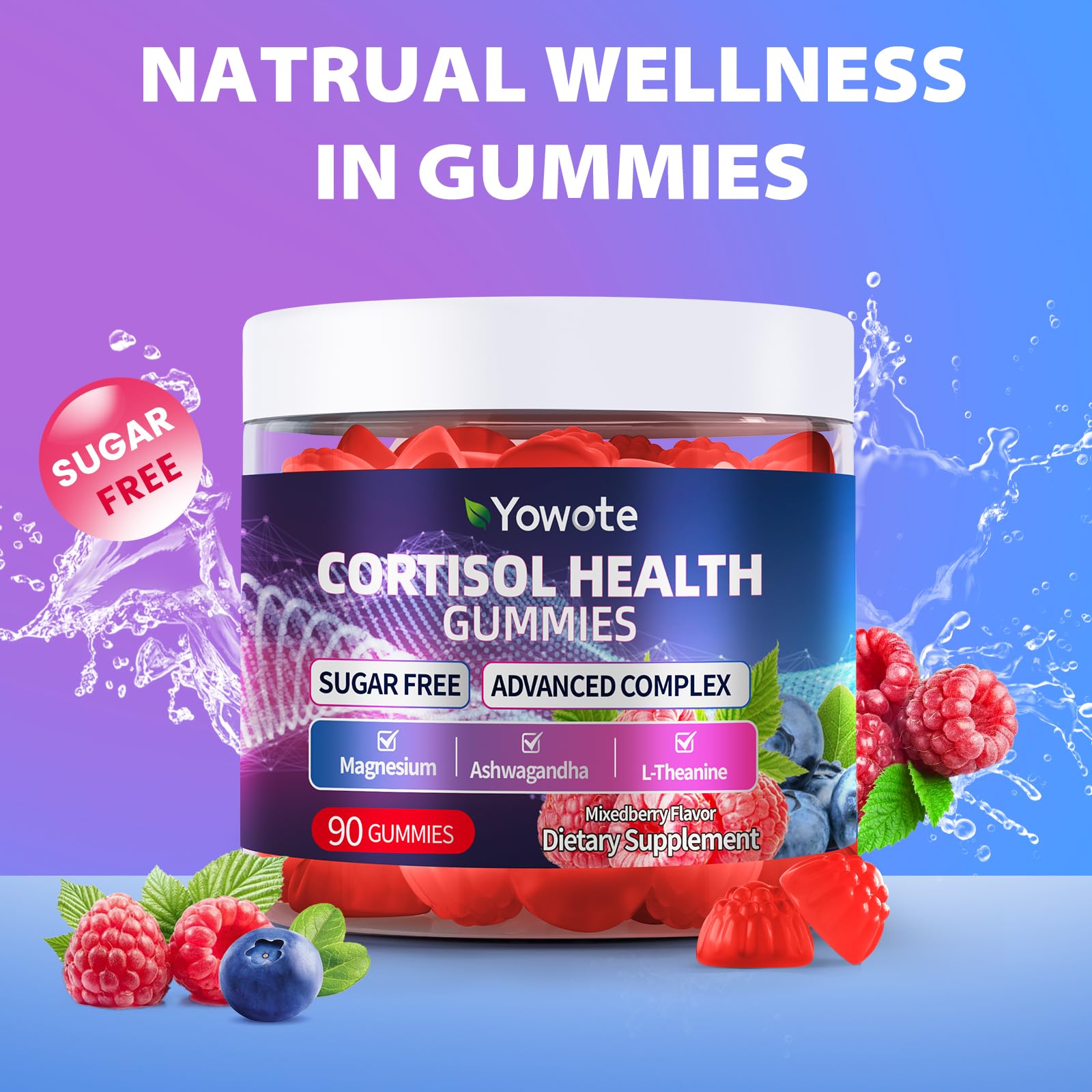 YOWOTE ingredients blend including magnesium and ashwagandha for balance.