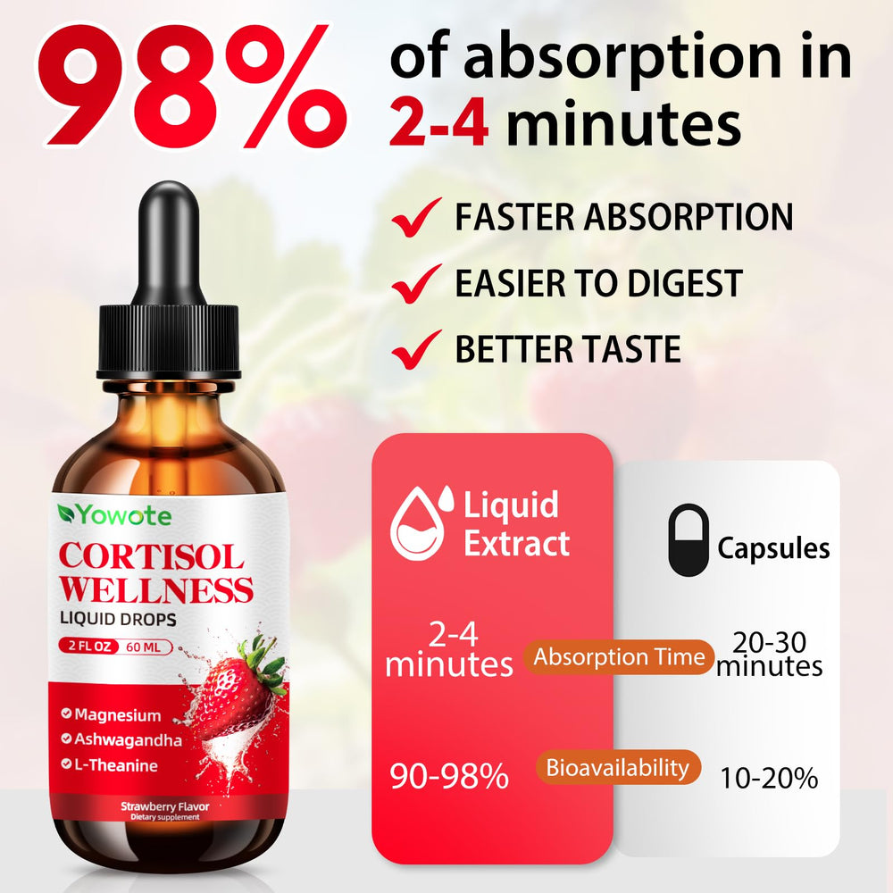 YOWOTE cortisol drops added to smoothie for easy use