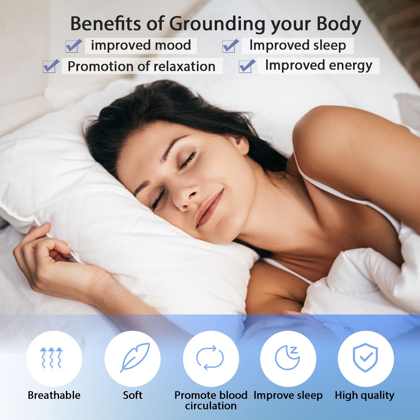 YRSHJJA grounding mat uses durable, non-toxic materials for long-lasting use.