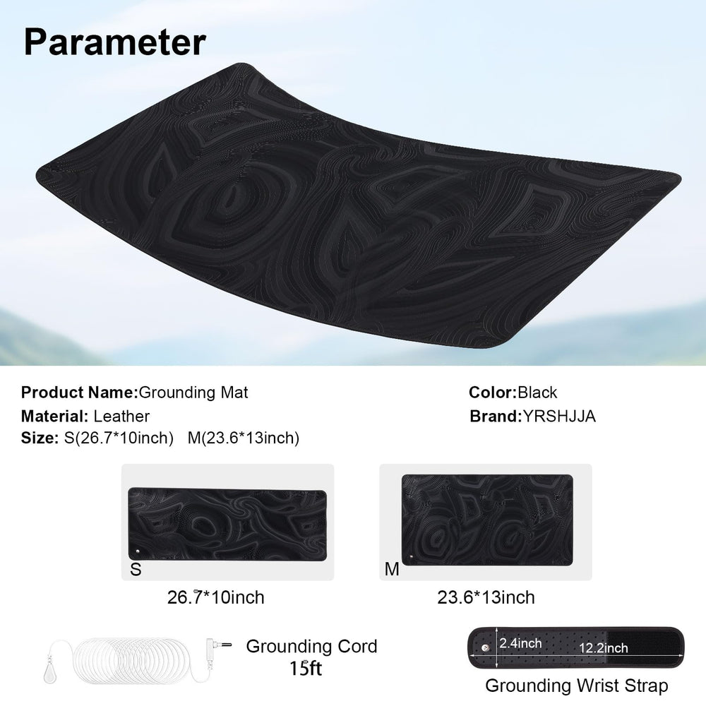 YRSHJJA grounding mat wipeable surface easy cleaning after workouts and sessions.