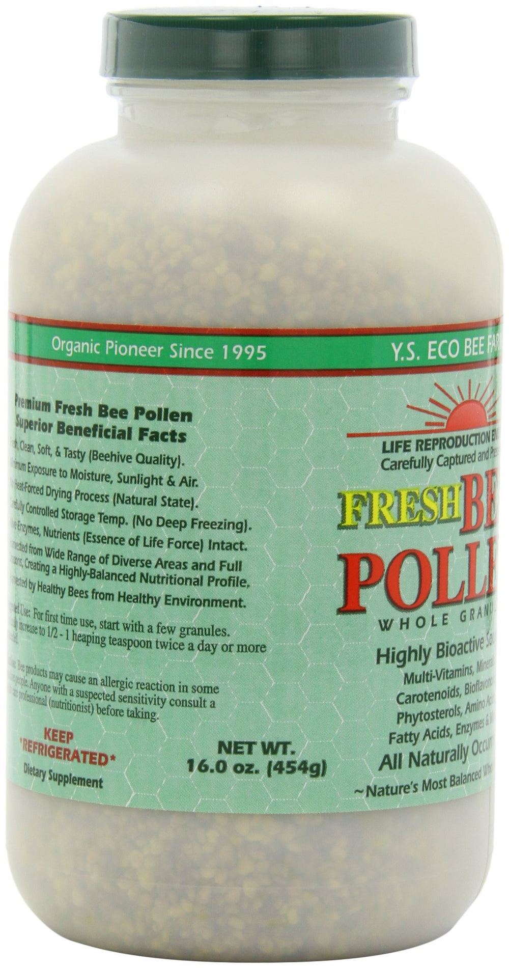 Natural bee pollen pile on clean surface for pantry use