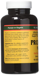 YS Eco Bee Farms Propolis capsules closeup for daily supplement option.