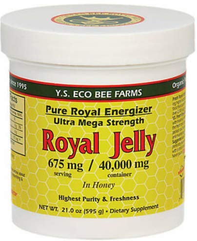 Two-pack of YS Eco Bee Farms royal jelly in honey for convenient daily servings