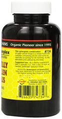 YS Eco Bee Farms capsules closeup, showcasing a mega multi-nutrient daily supplement
