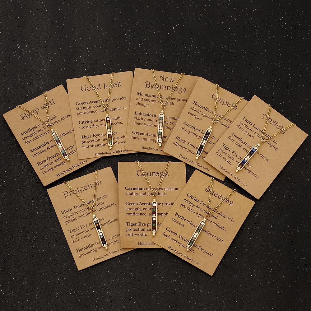 Yspokfay anxiety-friendly crystal necklace for calm confidence