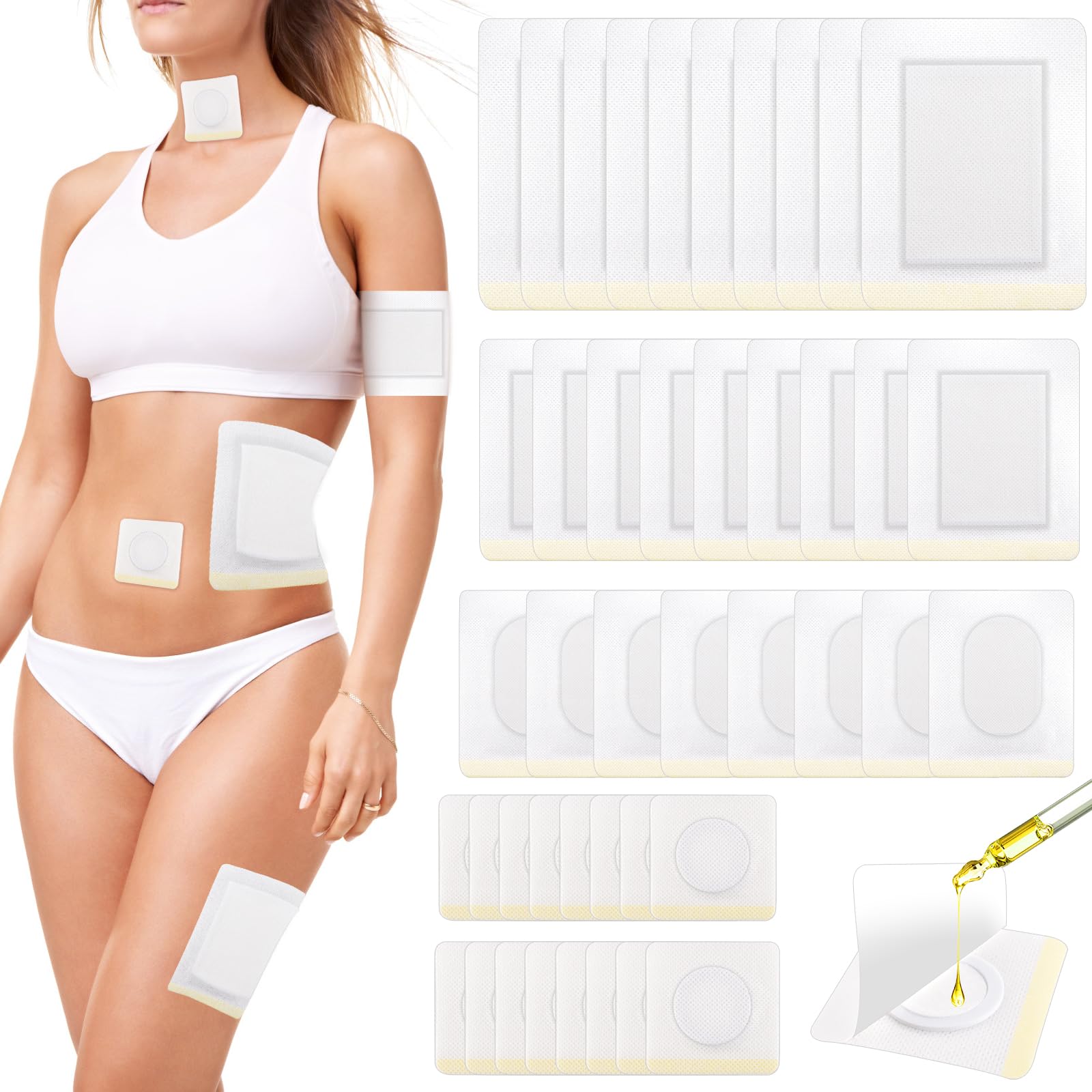 YSSPPOY castor oil patch full body wrap for comprehensive skin care on multiple areas