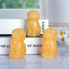 Ytbeoxk yellow jade dog on office desk promotes positive energy and motivation