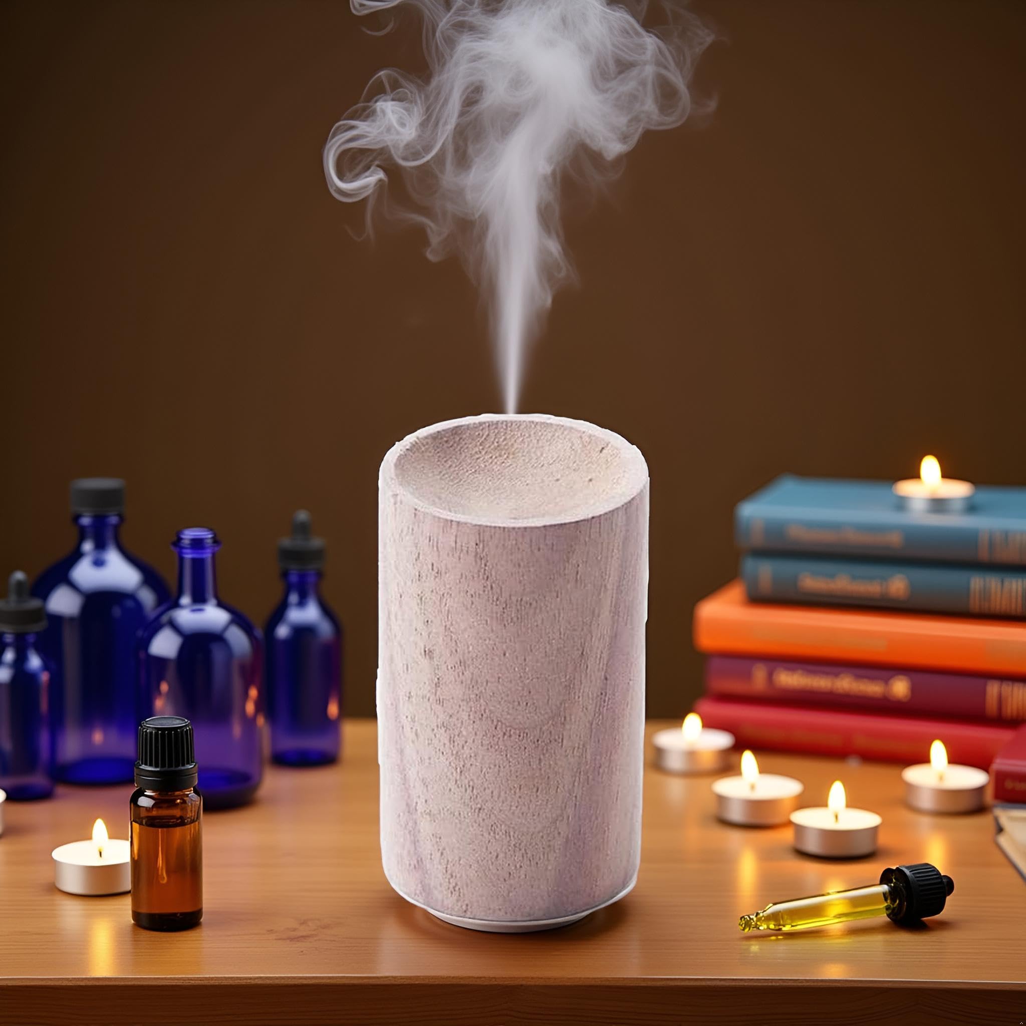 YuanHolumid diffuser wood finish shown in high-quality detail.